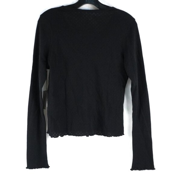 Margaret O'leary San Francisco Pointelle Cardigan in Black - Size Small (NWT) - Picture 2 of 7